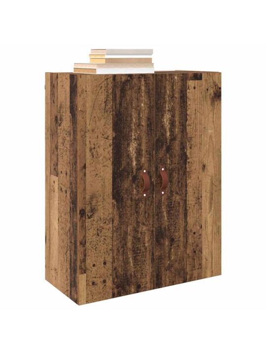Sienā uzstādītie skapji 2 pcs vecs koks 69.5 x 34 x 90 cm