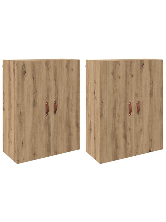 Sienā uzstādītie skapji 2 pcs amatnieku ozola 69.5 x 34 x 90 cm