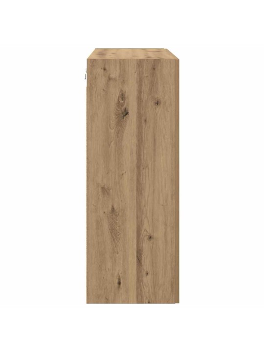 Sienā uzstādītie skapji 2 pcs amatnieku ozola 69.5 x 34 x 90 cm