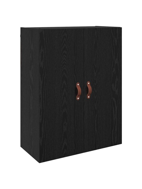 Sienā uzstādītie skapji 2 pcs melns ozols 69.5 x 34 x 90 cm
