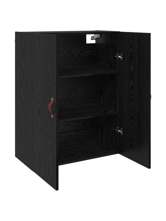 Sienā uzstādītie skapji 2 pcs melns ozols 69.5 x 34 x 90 cm