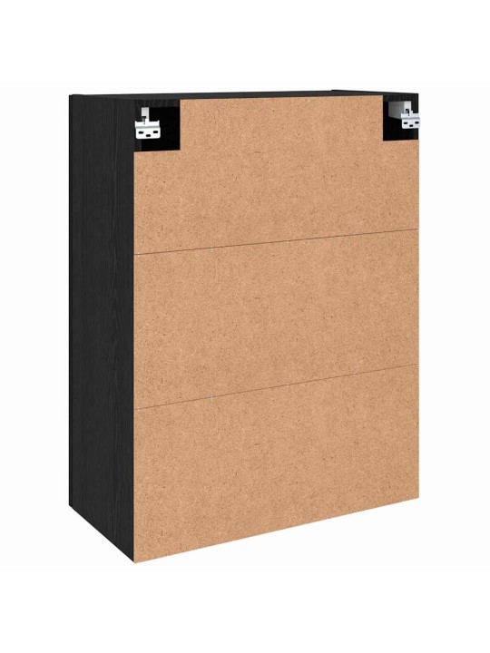 Sienā uzstādītie skapji 2 pcs melns ozols 69.5 x 34 x 90 cm