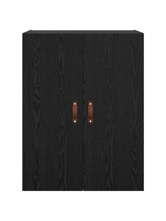 Sienā uzstādītie skapji 2 pcs melns ozols 69.5 x 34 x 90 cm