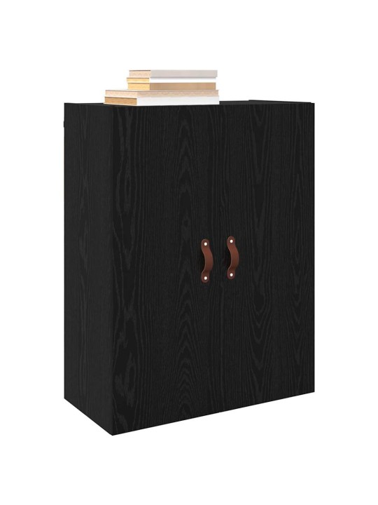 Sienā uzstādītie skapji 2 pcs melns ozols 69.5 x 34 x 90 cm