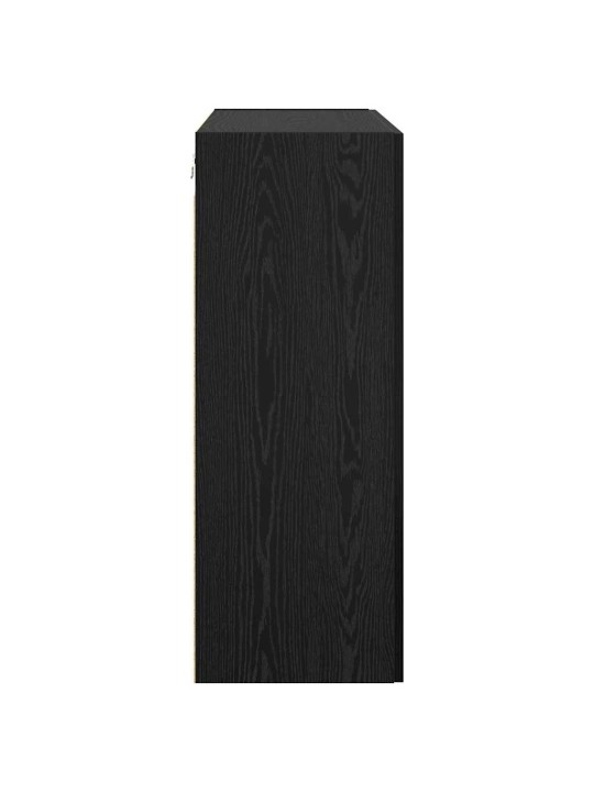 Sienā uzstādītie skapji 2 pcs melns ozols 69.5 x 34 x 90 cm
