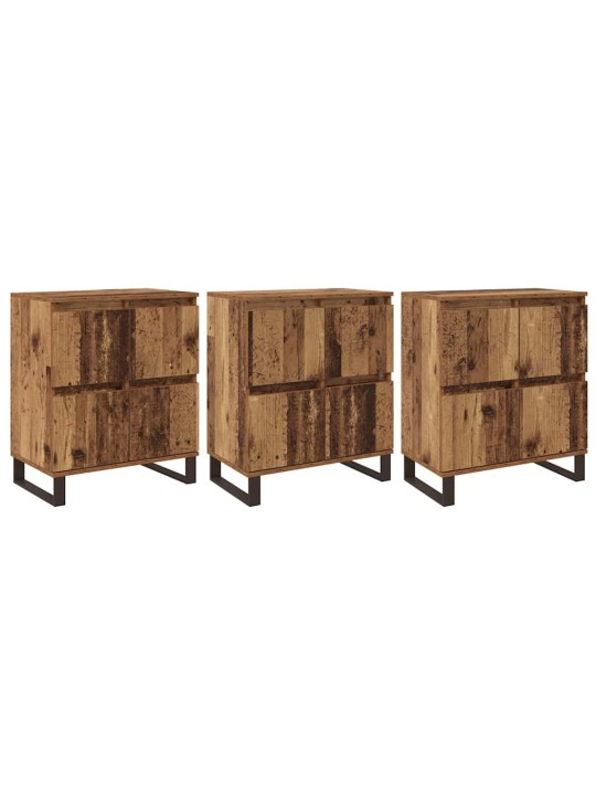 Sānu skapji 3 pcs vecs koks 180 x 35 x 70 cm inženierijas koks