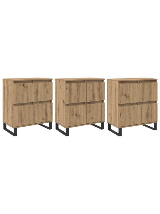 Sānu skapji 3 pcs amatnieku ozola 180 x 35 x 70 cm