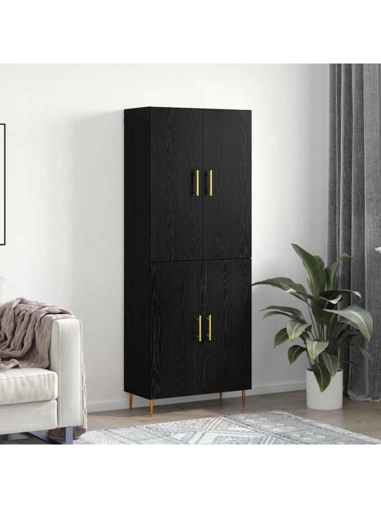 Augstais skapītis melns ozols 69.5 x 34 x 180 cm