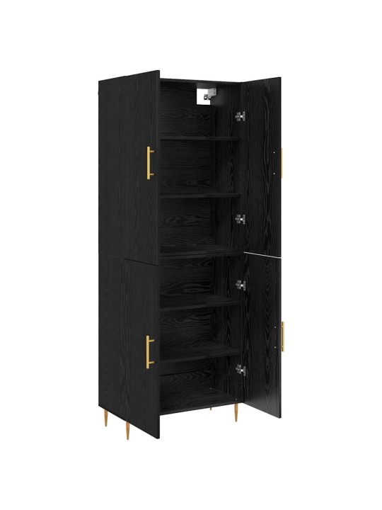 Augstais skapītis melns ozols 69.5 x 34 x 180 cm