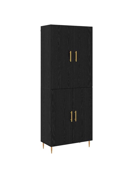 Augstais skapītis melns ozols 69.5 x 34 x 180 cm