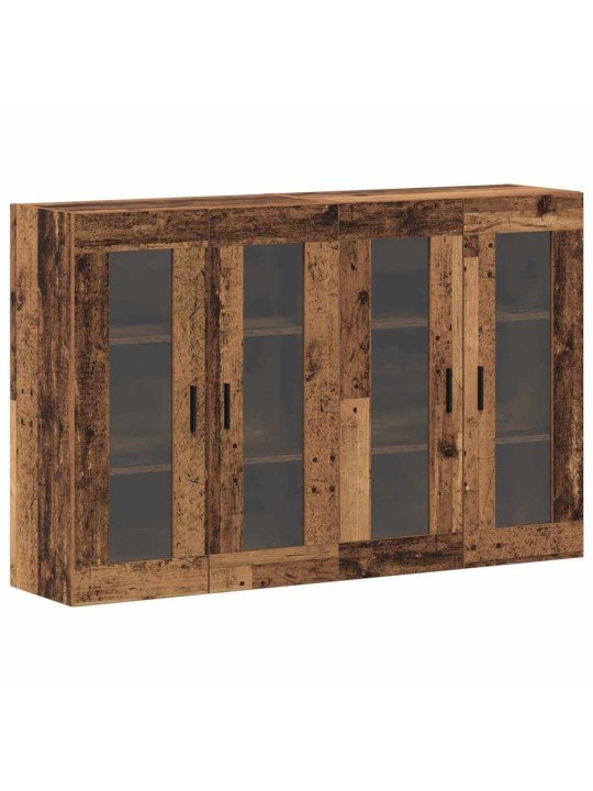 Sienā uzstādītie skapji 2 pcs vecs koks 69.5 x 34 x 90 cm