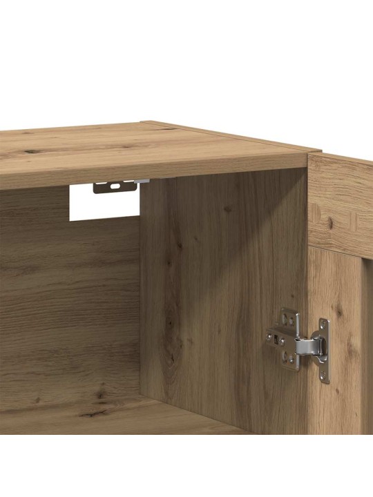Sienā uzstādītie skapji 2 pcs amatnieku ozola 69.5 x 34 x 90 cm