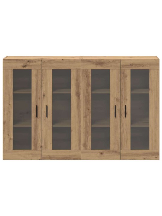 Sienā uzstādītie skapji 2 pcs amatnieku ozola 69.5 x 34 x 90 cm