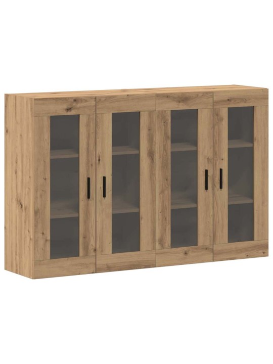 Sienā uzstādītie skapji 2 pcs amatnieku ozola 69.5 x 34 x 90 cm
