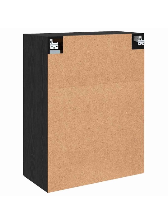 Sienā uzstādītie skapji 2 pcs melns ozols 69.5 x 34 x 90 cm
