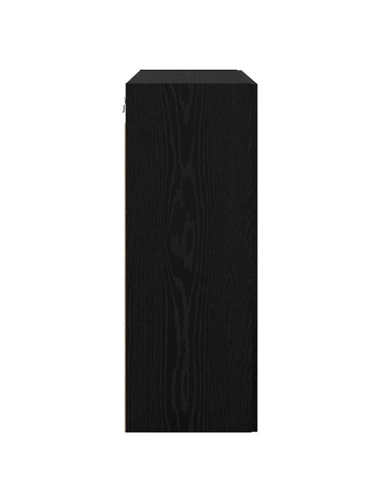 Sienā uzstādītie skapji 2 pcs melns ozols 69.5 x 34 x 90 cm