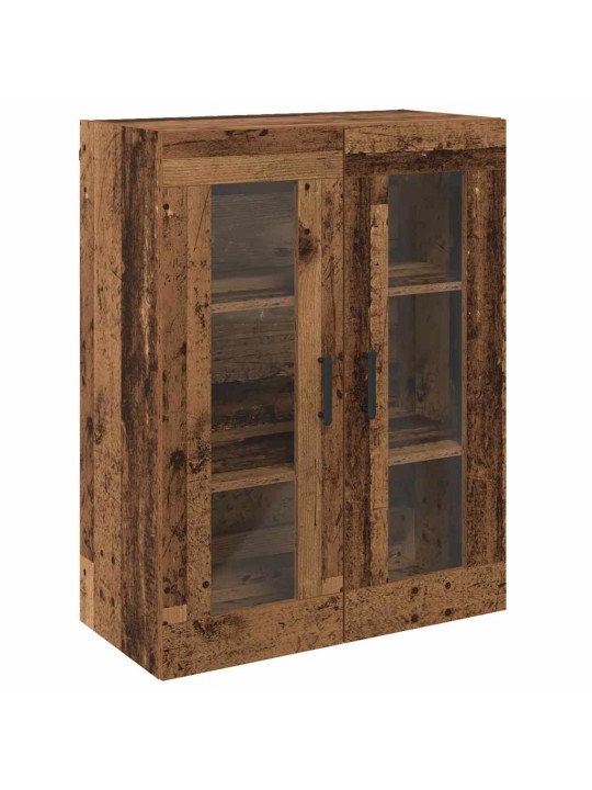 Sienā uzstādītie skapji 2 pcs vecs koks 69.5 x 34 x 90 cm