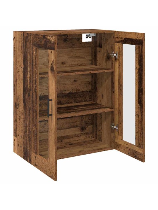Sienā uzstādītie skapji 2 pcs vecs koks 69.5 x 34 x 90 cm