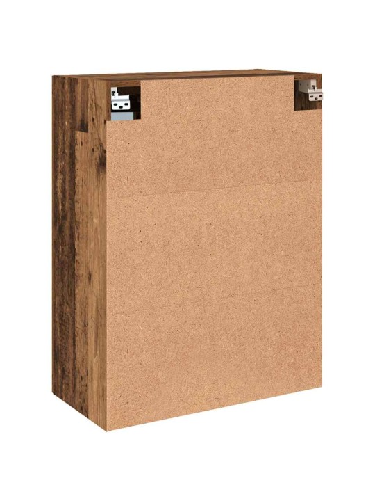 Sienā uzstādītie skapji 2 pcs vecs koks 69.5 x 34 x 90 cm