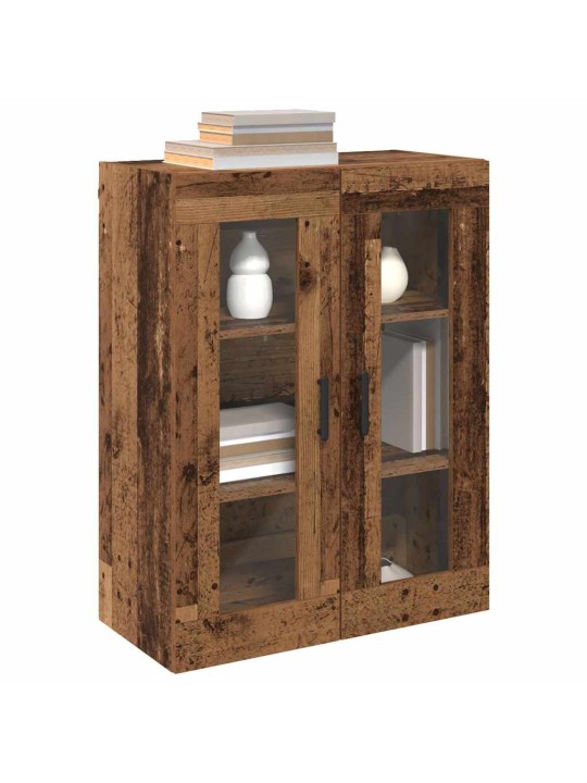Sienā uzstādītie skapji 2 pcs vecs koks 69.5 x 34 x 90 cm