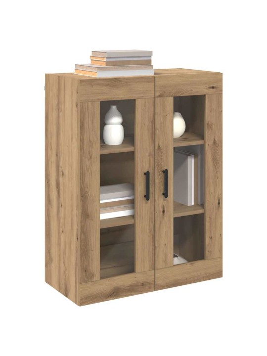 Sienā uzstādītie skapji 2 pcs amatnieku ozola 69.5 x 34 x 90 cm
