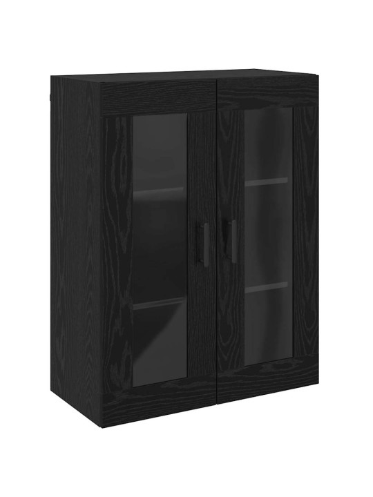 Sienā uzstādītie skapji 2 pcs melns ozols 69.5 x 34 x 90 cm