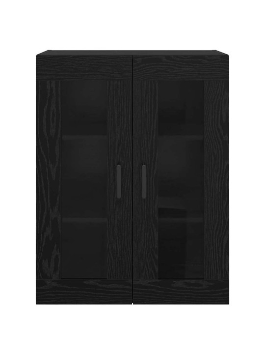 Sienā uzstādītie skapji 2 pcs melns ozols 69.5 x 34 x 90 cm