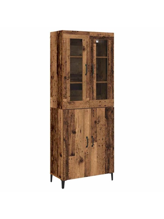 Augstais skapītis 2 pcs vecs koks 69.5 x 34 x 180 cm