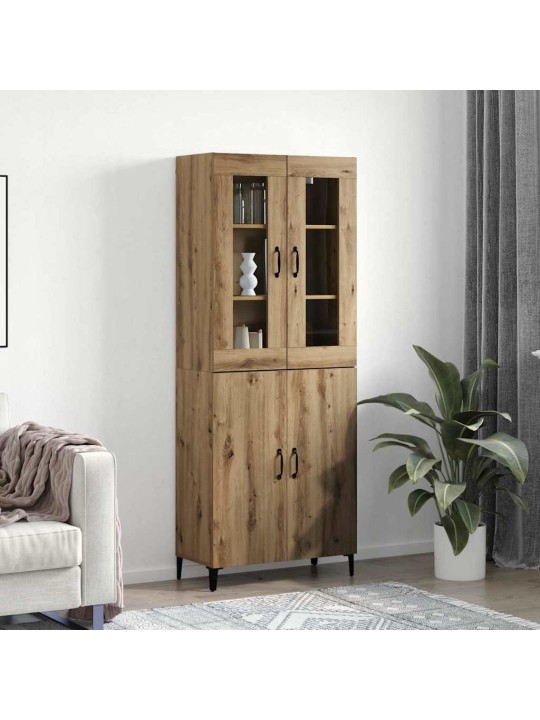 Augstais skapītis 2 pcs amatnieku ozola 69.5 x 34 x 180 cm