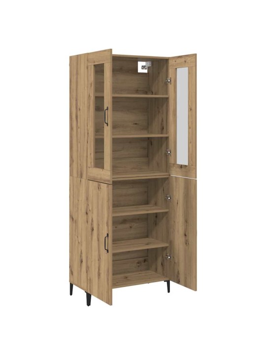 Augstais skapītis 2 pcs amatnieku ozola 69.5 x 34 x 180 cm