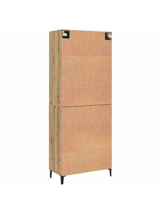 Augstais skapītis 2 pcs amatnieku ozola 69.5 x 34 x 180 cm