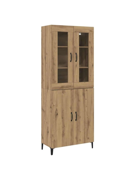 Augstais skapītis 2 pcs amatnieku ozola 69.5 x 34 x 180 cm