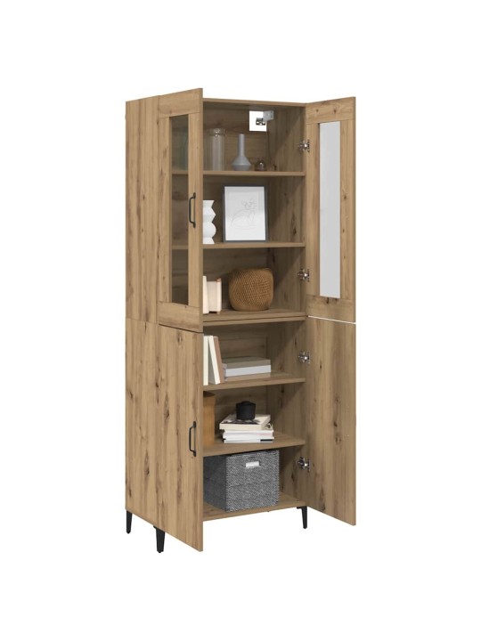 Augstais skapītis 2 pcs amatnieku ozola 69.5 x 34 x 180 cm