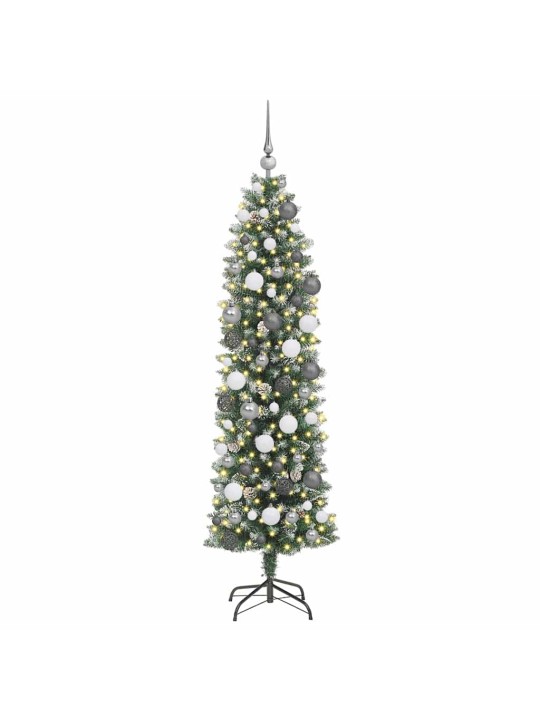 Mākslīgs slaids ziemassvētku koks zaļa 180 cm pvc