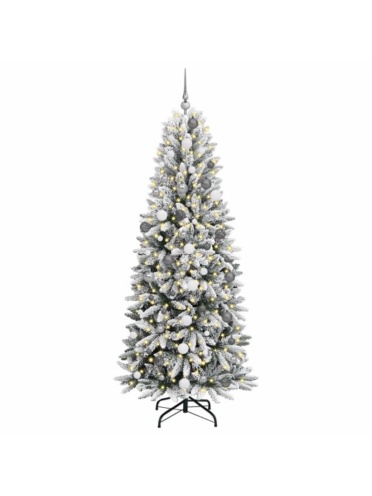 Mākslīgā ziemassvētku eglīte balts 210 cm pvc