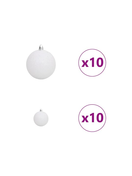 Mākslīgā ziemassvētku eglīte balts 210 cm pvc