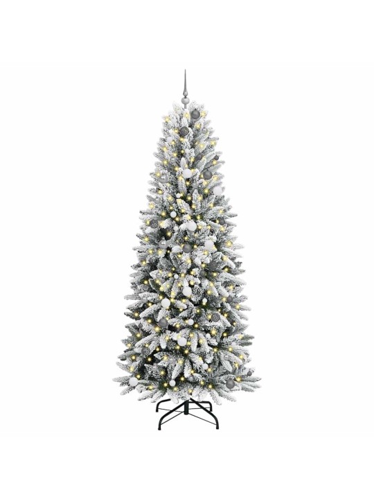 Mākslīgā ziemassvētku eglīte balts 240 cm pvc