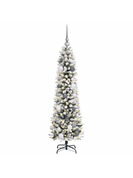 Tievā ziemassvētku egle balts 150 cm pvc