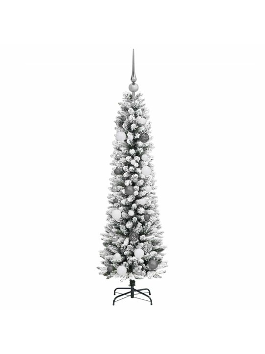 Tievā ziemassvētku egle balts 150 cm pvc