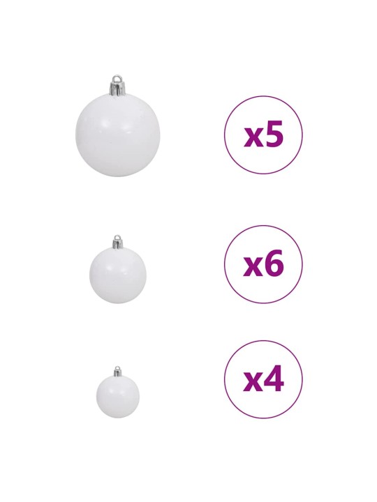 Tievā ziemassvētku egle balts 150 cm pvc