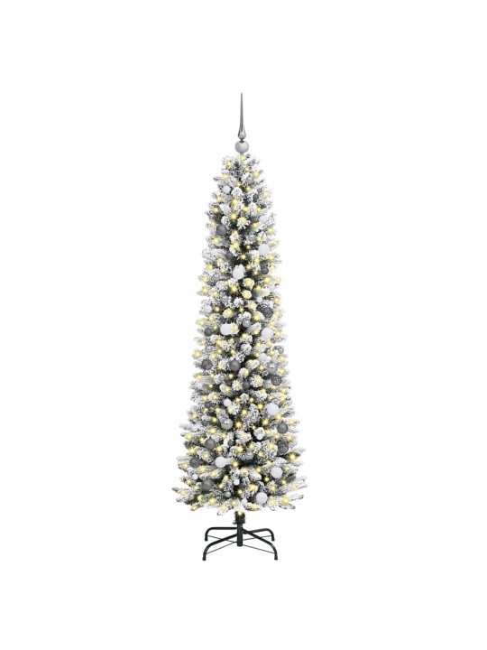 Tievā ziemassvētku egle balts 210 cm pvc