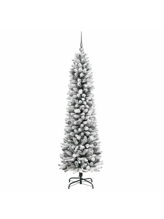 Tievā ziemassvētku egle balts 210 cm pvc