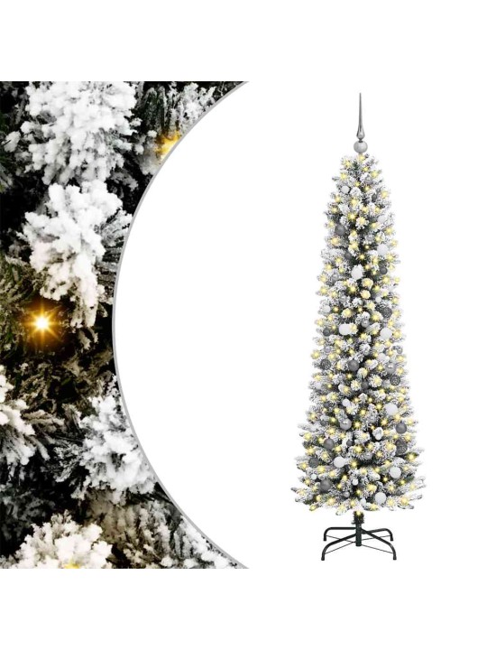 Tievā ziemassvētku egle balts 210 cm pvc