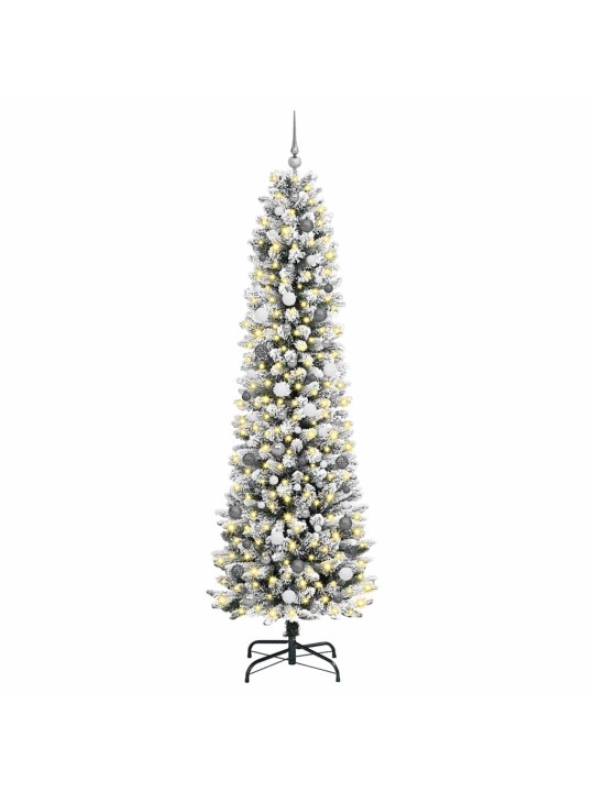 Tievā ziemassvētku egle balts 240 cm pvc