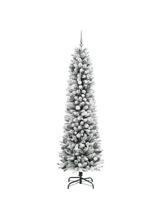 Tievā ziemassvētku egle balts 240 cm pvc