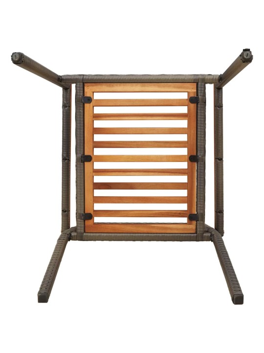 Dārza saliekamās krēsli 4 pcs brūna un pelēka