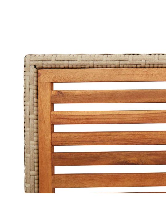 Dārza saliekamās krēsli 4 pcs brūna un bēša