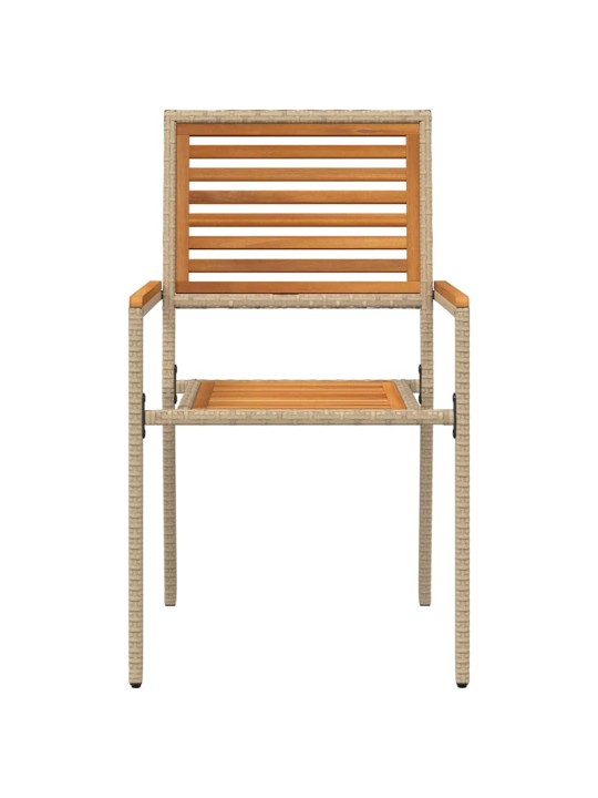 Dārza saliekamās krēsli 4 pcs brūna un bēša