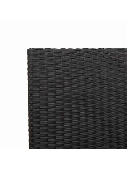 Dārza saliekamās krēsli 4 pcs melns un brūns
