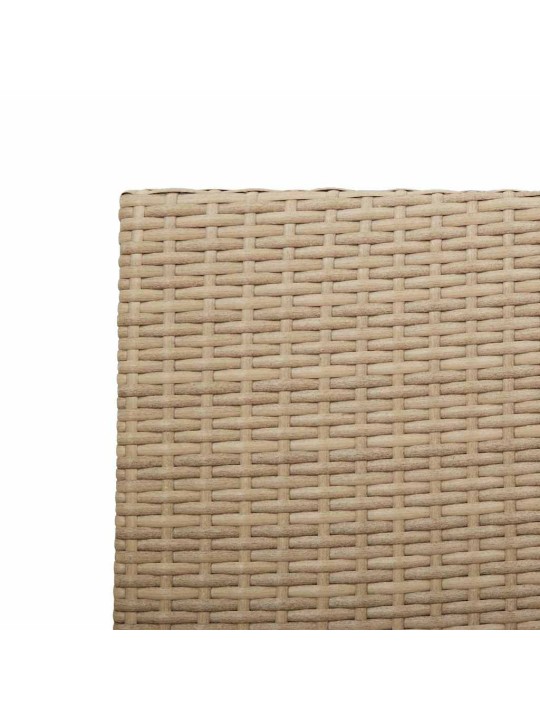 Dārza saliekamās krēsli 4 pcs krēmkrāsas un brūna